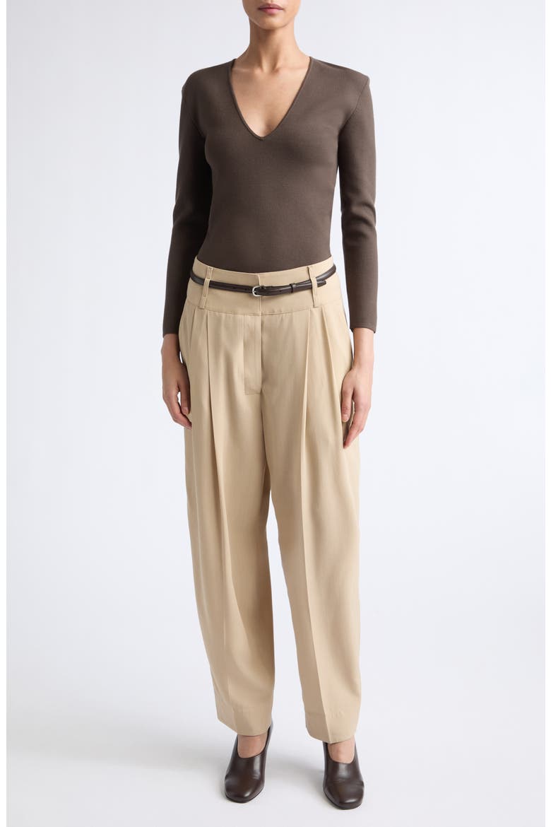 Draped Balloon Trousers, Alternate, color, OVERCAST BEIGE