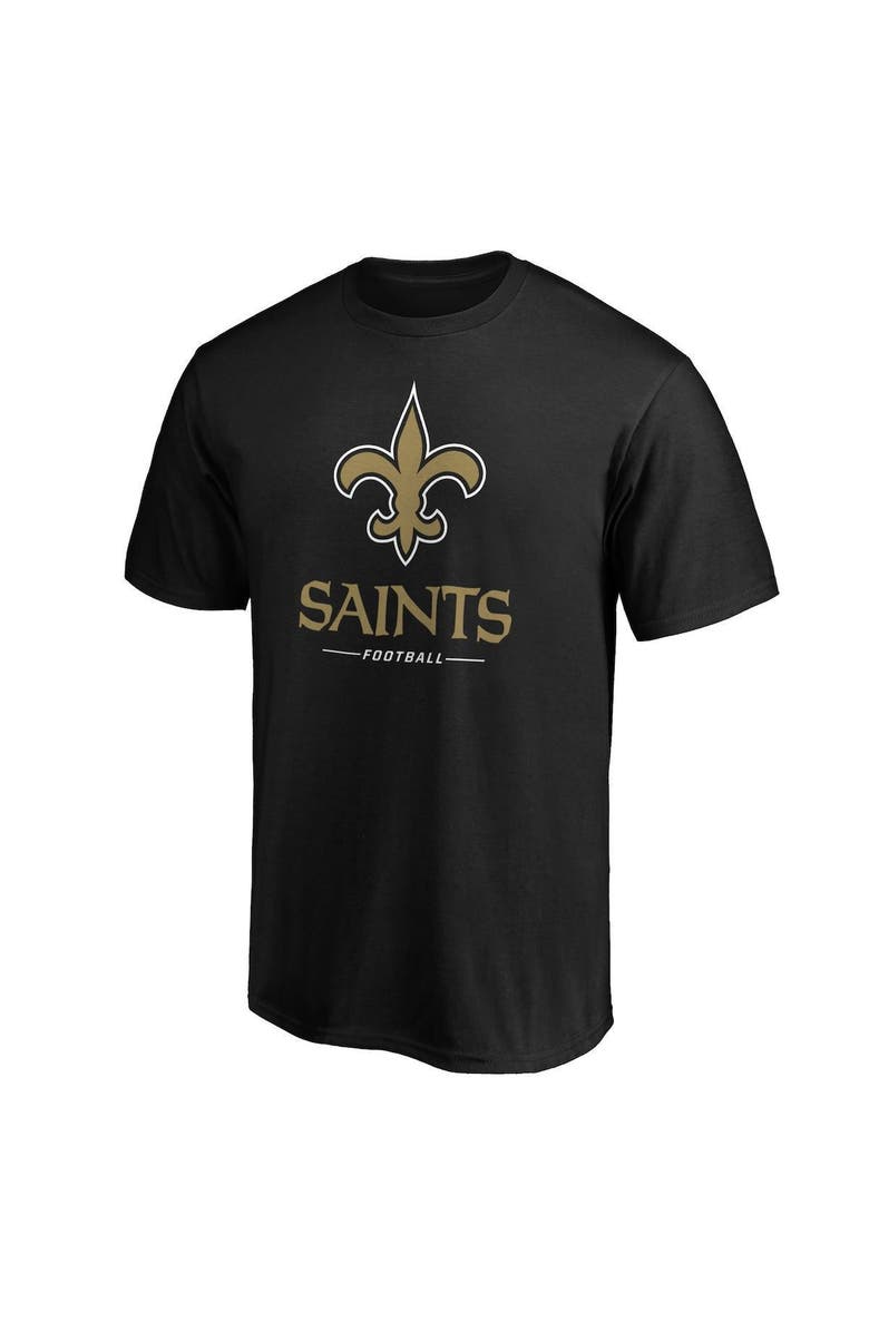FANATICS Men's Fanatics Branded Black New Orleans Saints Big & Tall Team Logo Lockup T-Shirt, Alternate, color, 