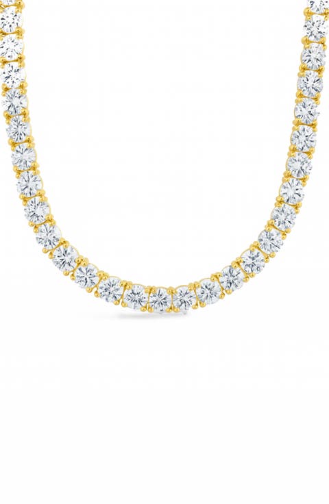 Marisol Round Cut Cubic Zirconia Tennis Necklace
