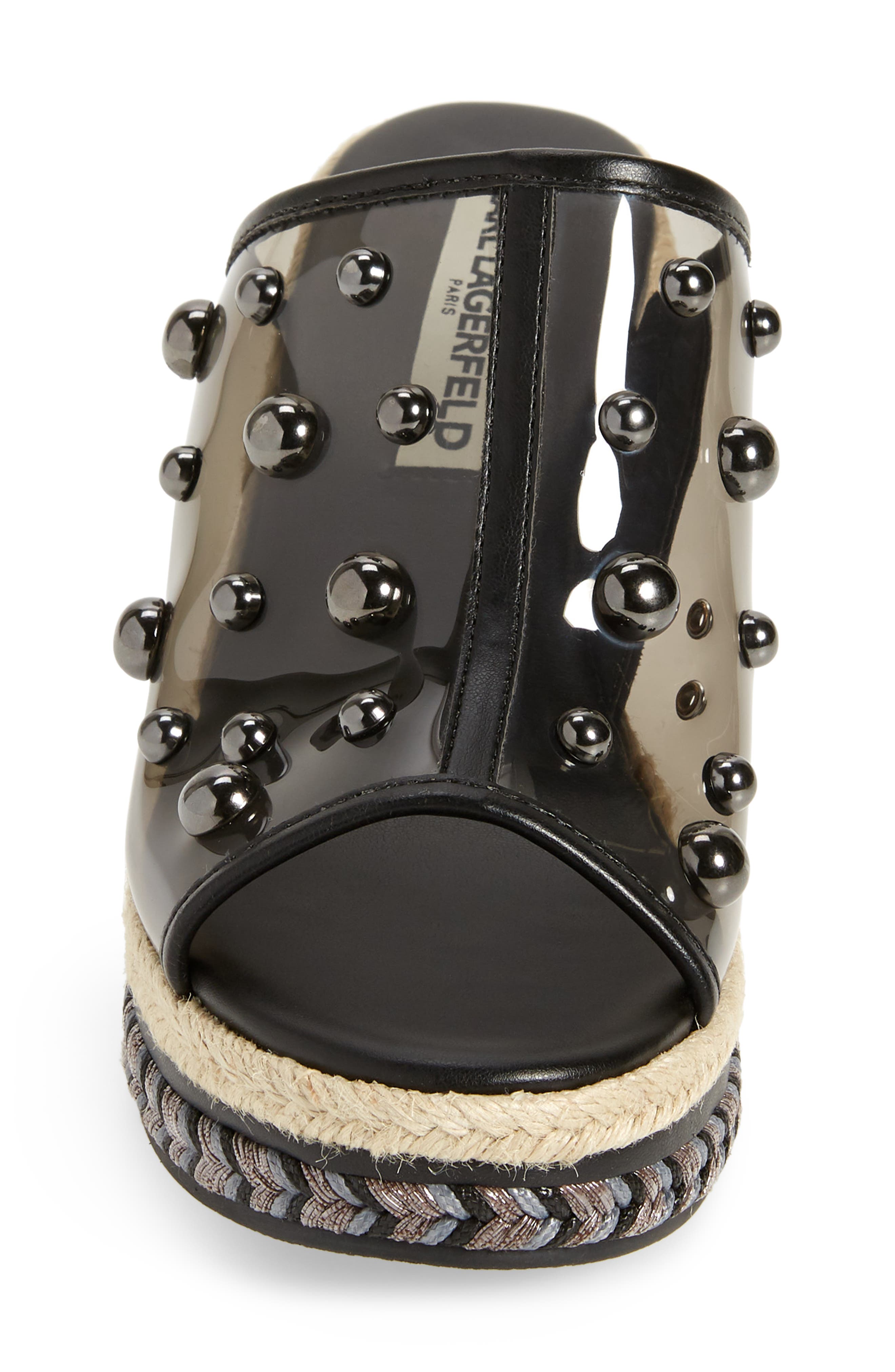 KARL LAGERFELD PARIS Carita Wedge Sandal, Alternate, color, 