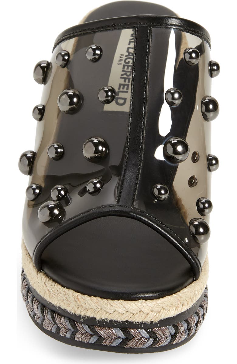 KARL LAGERFELD PARIS Carita Wedge Sandal, Alternate, color,