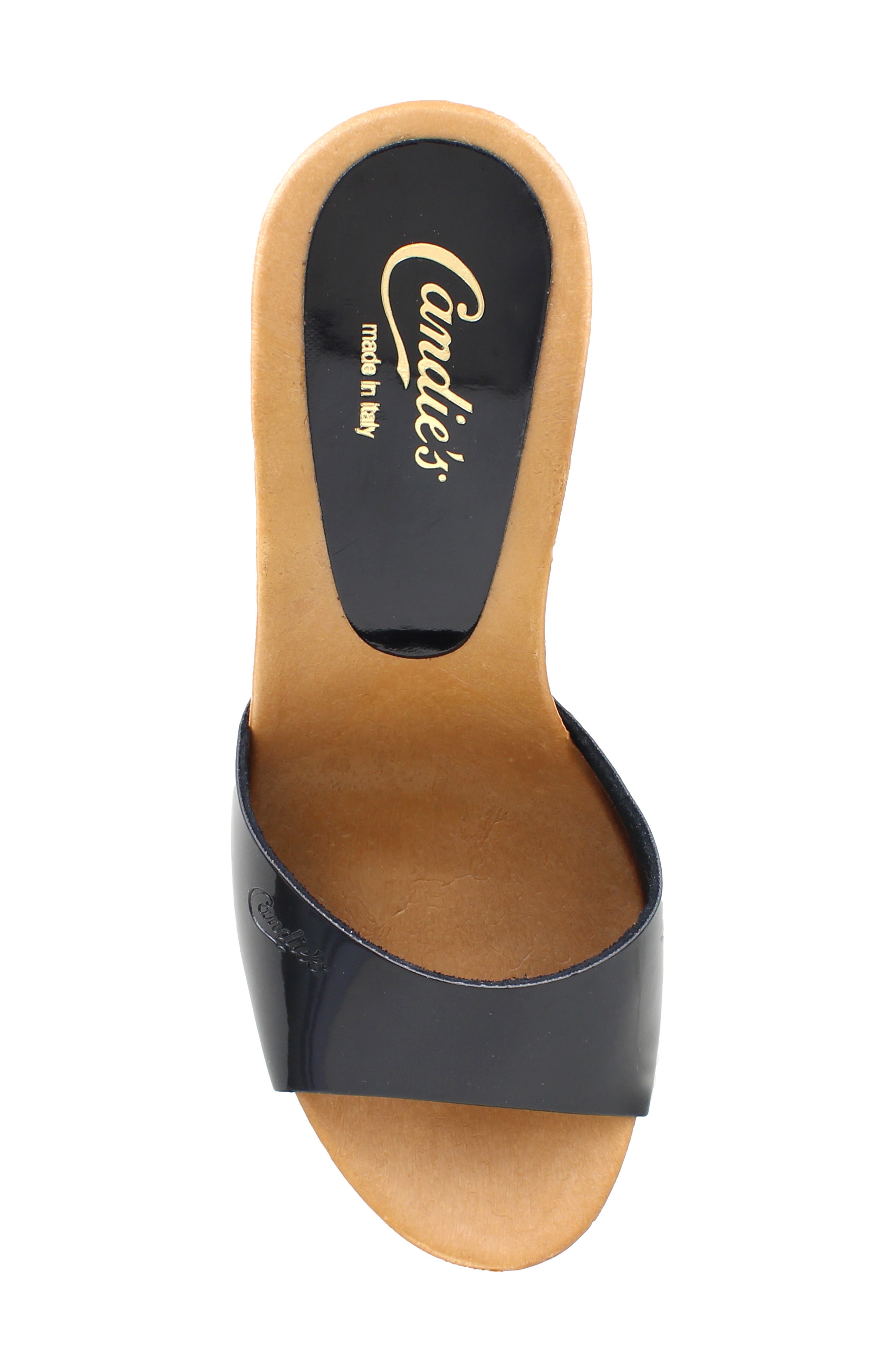 Candie's Viviana Slide Sandal, Alternate, color, Black Patent