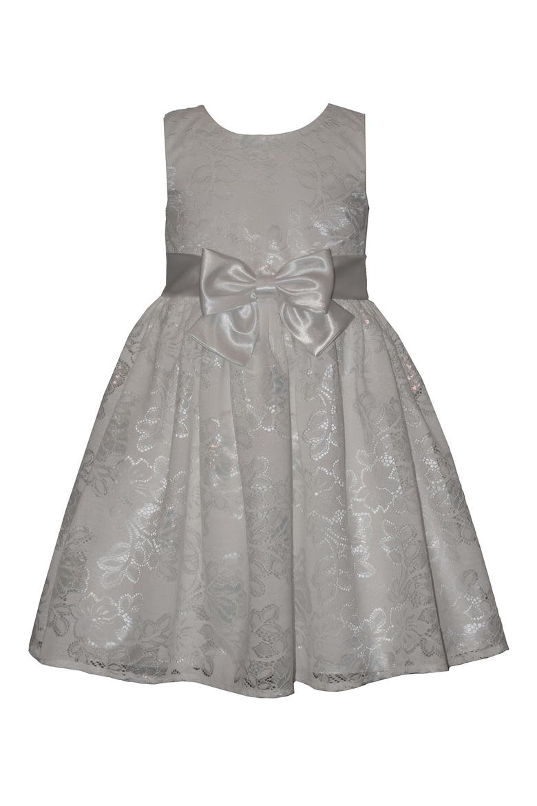Kids' Dirndle Burnout Lace Party Dress, Main, color, WHITE