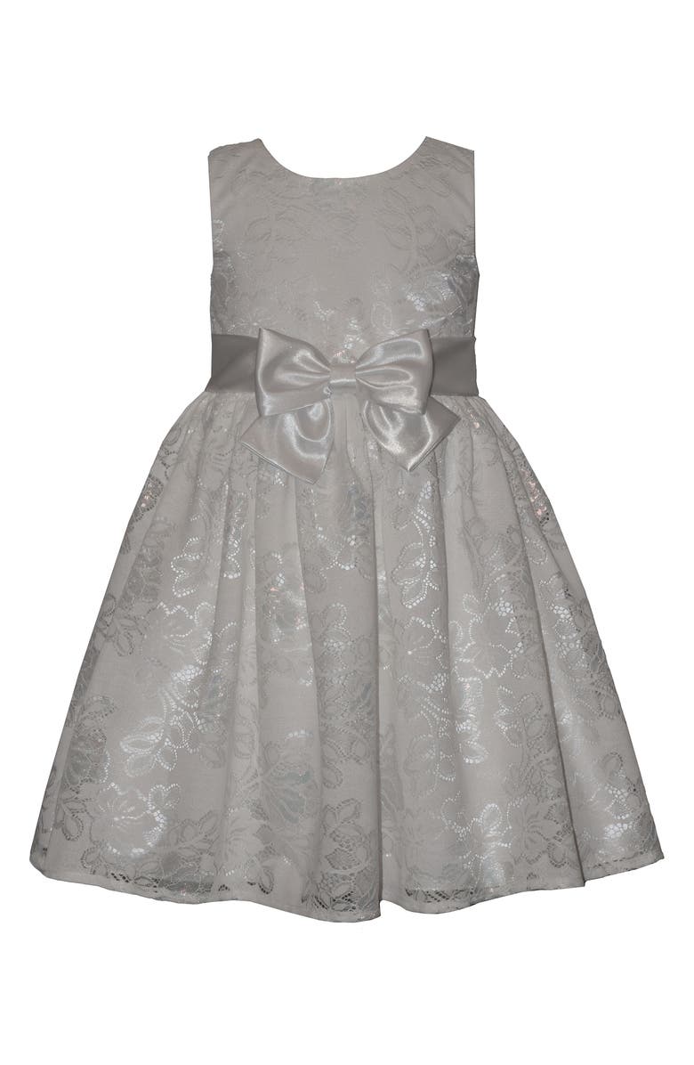 Iris & Ivy Kids' Dirndle Burnout Lace Party Dress, Main, color, White