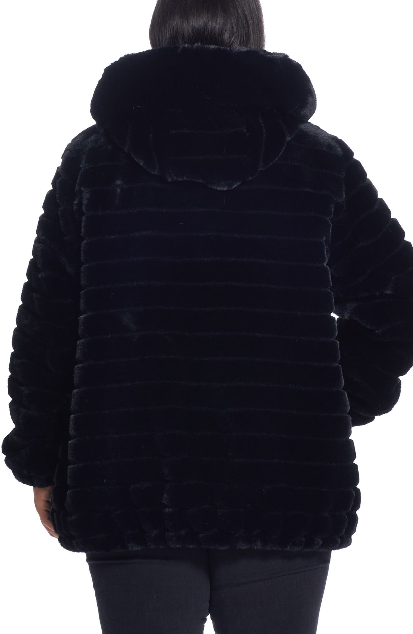 Hooded Faux Fur Jacket - image 2