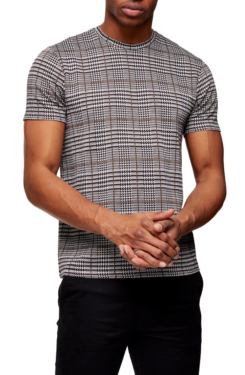 Topman Check T-Shirt, Main, color, 