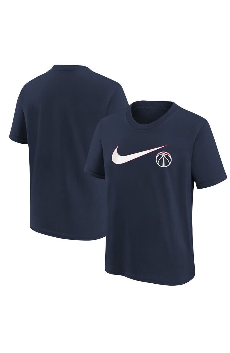 Nike Youth Nike Navy Washington Wizards Swoosh T-Shirt, Main, color, Navy