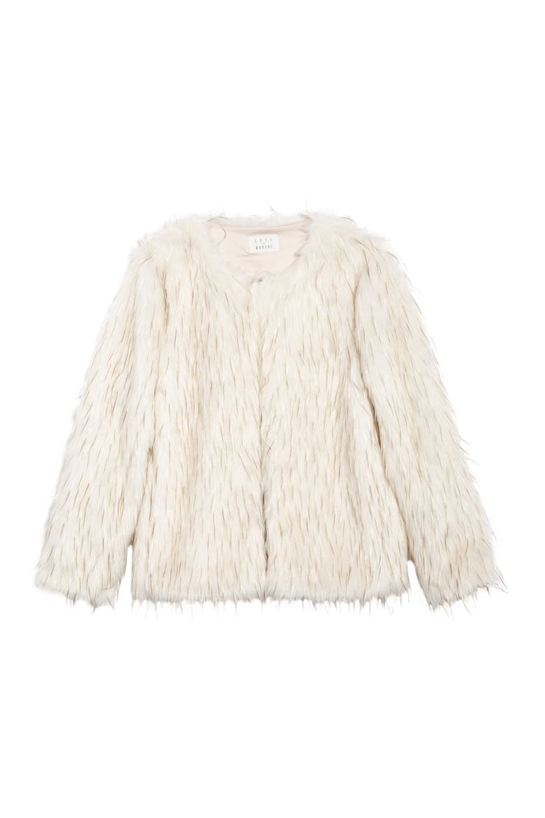 Aurora Faux Fur Jacket, Alternate, color, IVORY