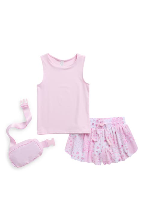 Kids' Lunatek Nicki Tank, Shorts & Belt Bag Set (Big Kid)