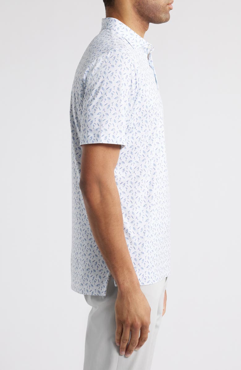 johnnie-O Tini Libations Print PREP-FORMANCE Golf Polo, Alternate, color, Lake