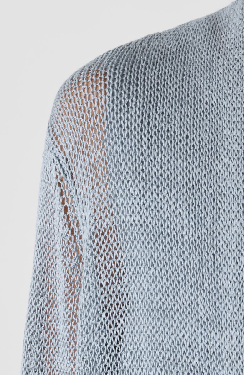 Eileen Fisher Long Organic Cotton Blend Cardigan, Alternate, color, Greystone