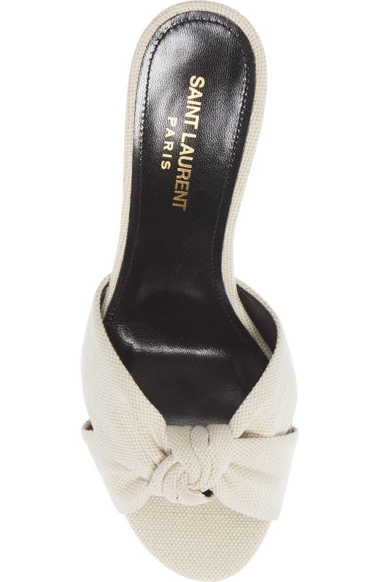 Saint Laurent Loulou Knot Slide Sandal, Alternate, color,
