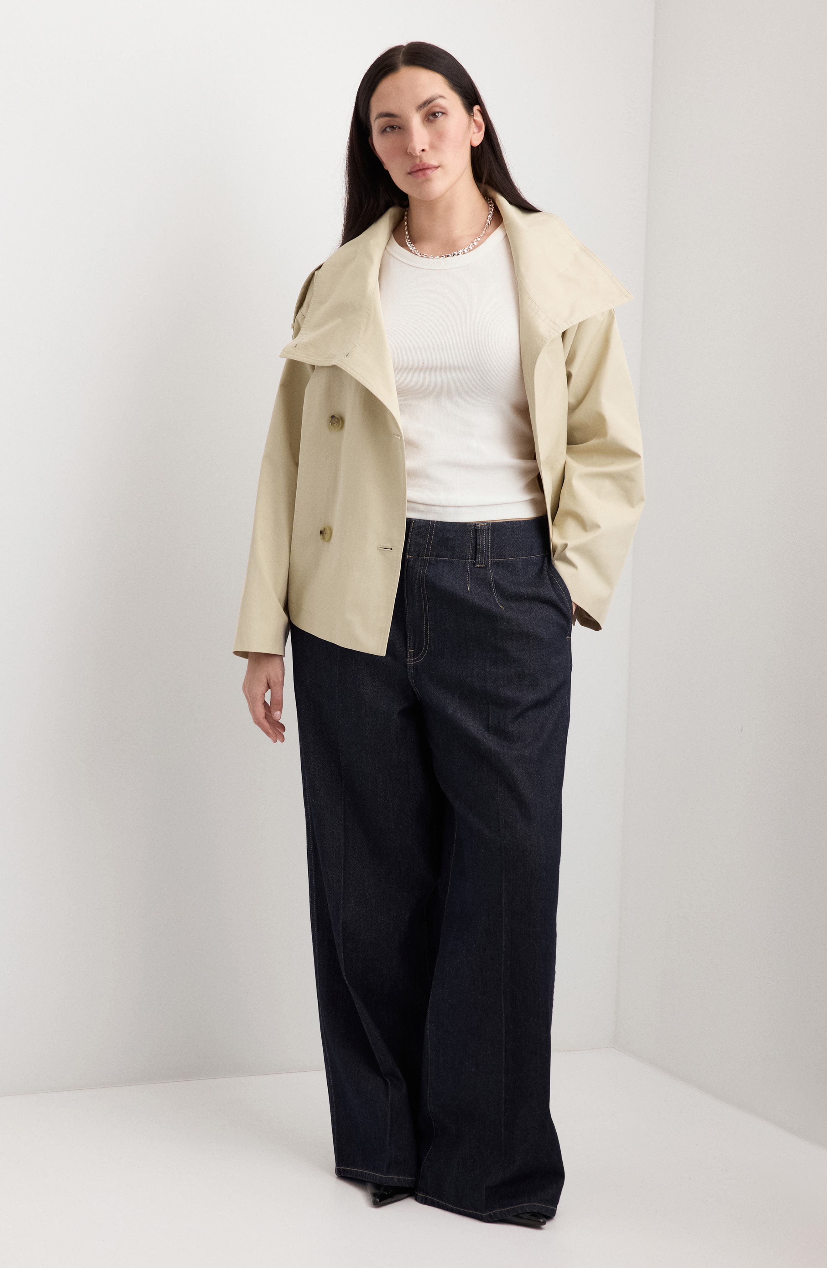 Crop Trench Jacket - image 4