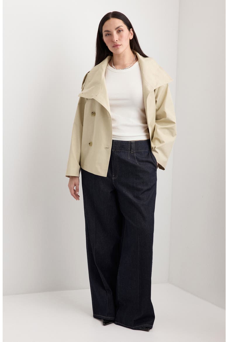 Crop Trench Jacket, Alternate, color, BEIGE