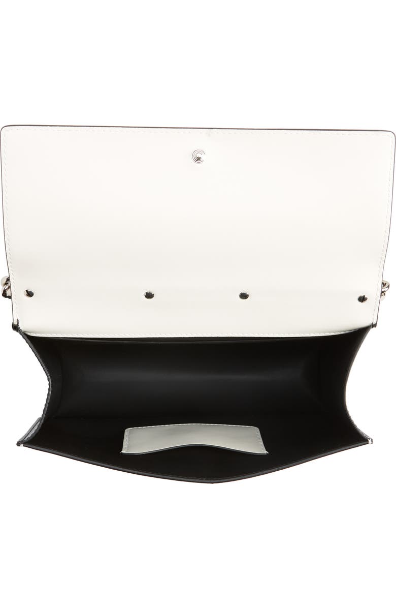McQueen Slash Cutout Knuckle Colorblock Leather Clutch, Alternate, color,
