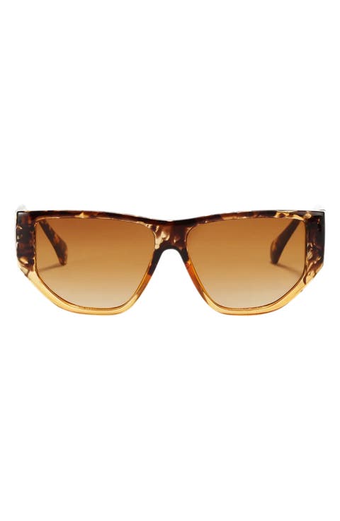 Ash 56mm Polarized Geometric Sunglasses