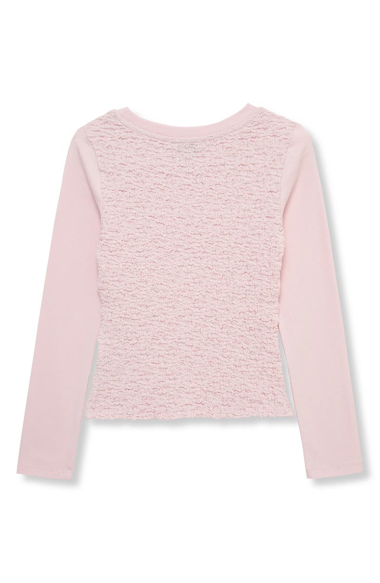 Habitual Kids Kids' Smocked Texture T-Shirt, Alternate, color, Light Pink