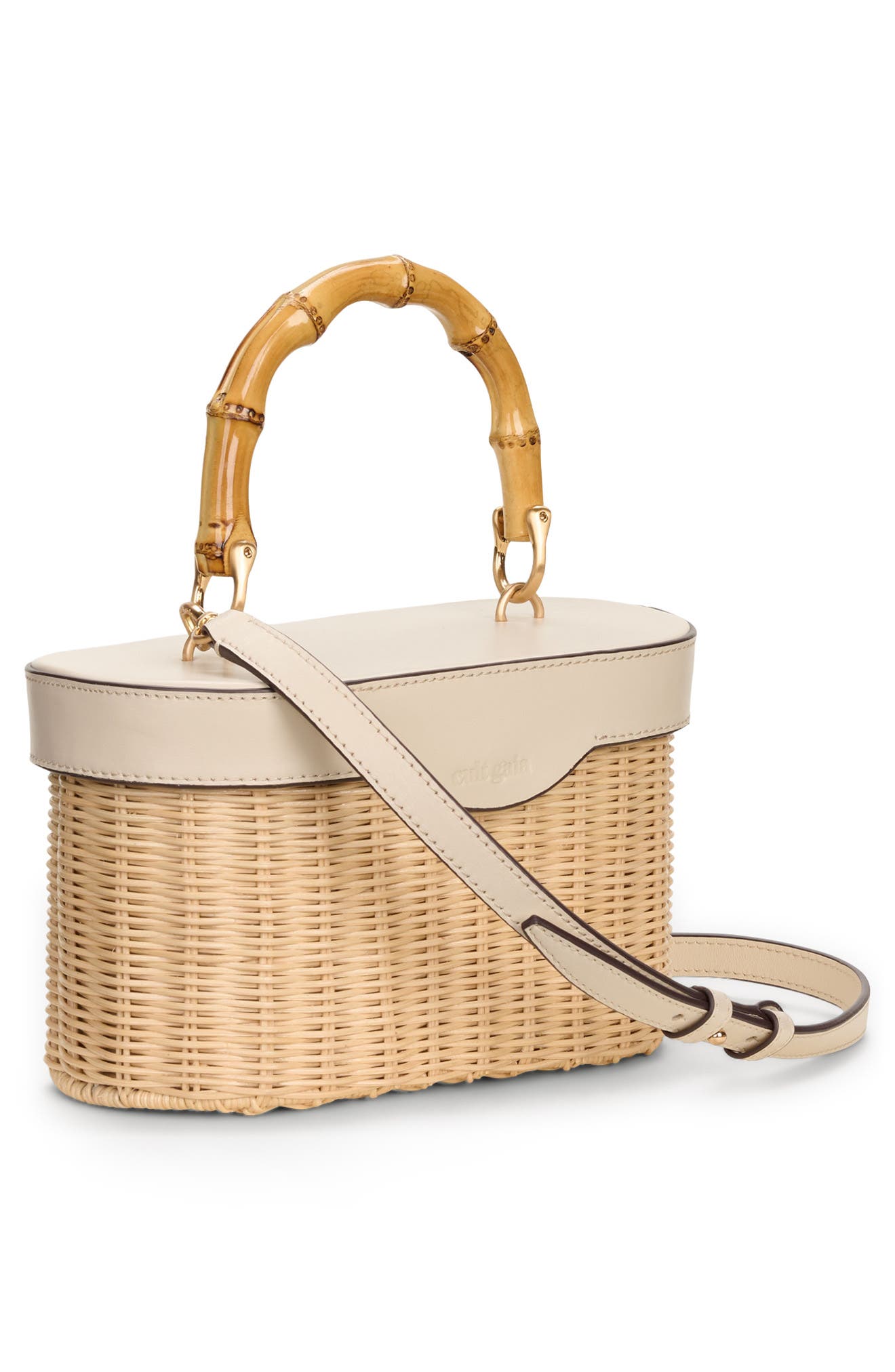 Cult Gaia Gwyneth Basket Weave Handbag, Alternate, color, 