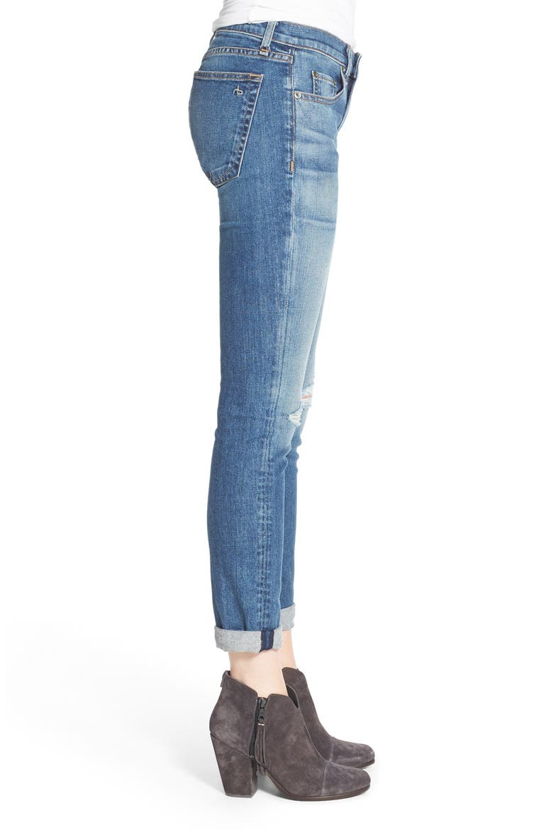 'Dre' Distressed Slim Boyfriend Jeans, Alternate, color, EAST LAKE