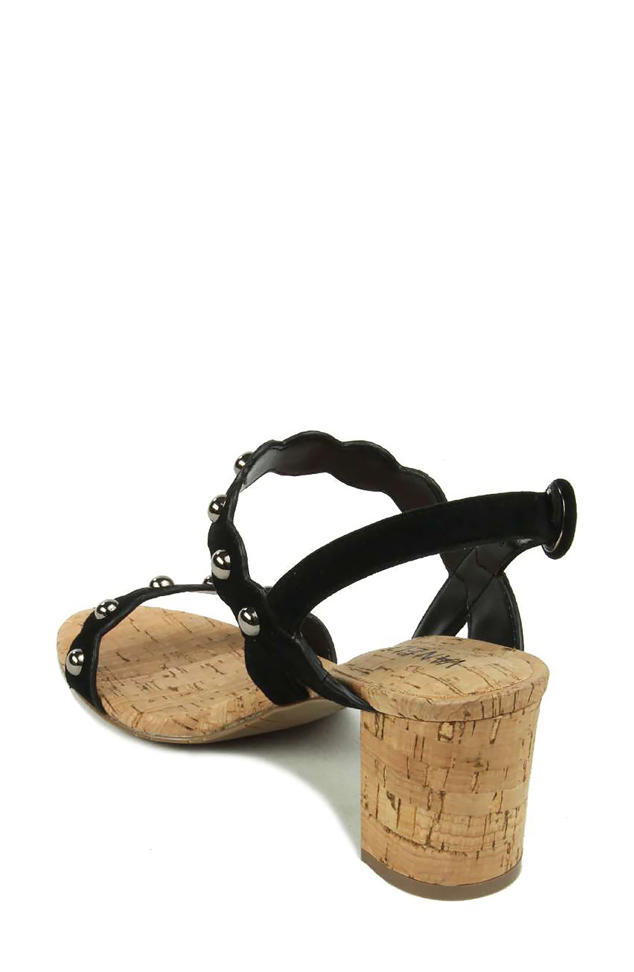 VANELi Mavis Studded Scalloped Sandal, Alternate, color, 