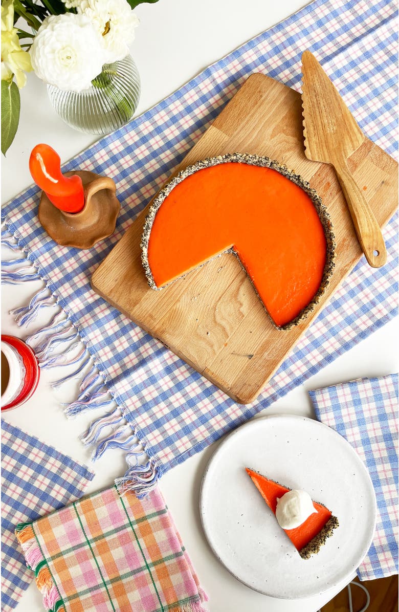 Archive New York Handwoven Colorful Plaid Cotton Kitchen Towel, Alternate, color, Blue