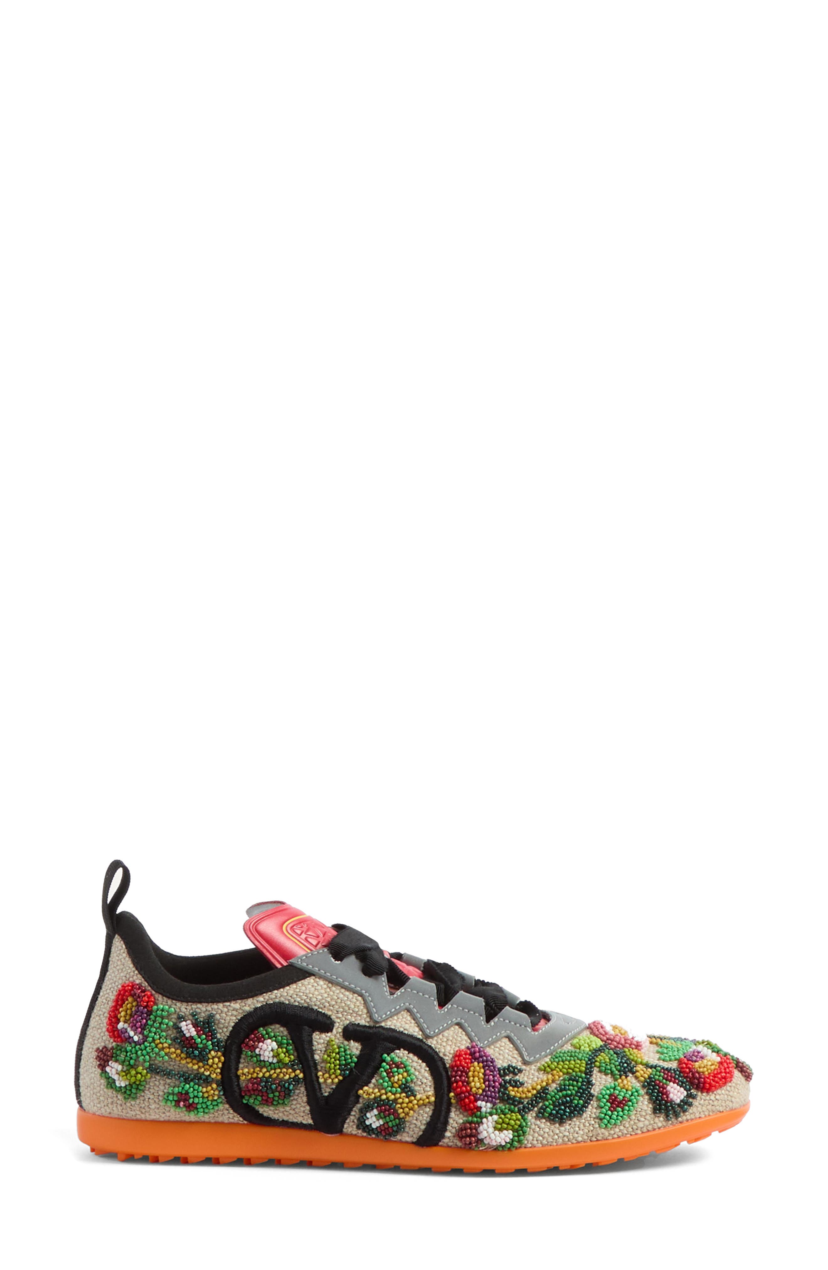 Valentino Garavani Chromathon Beaded Sneaker, Alternate, color, 