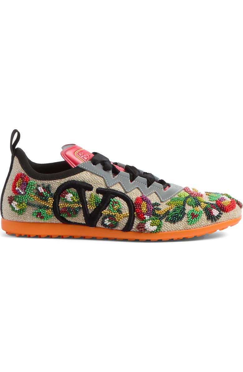 Valentino Garavani Chromathon Beaded Sneaker, Alternate, color,