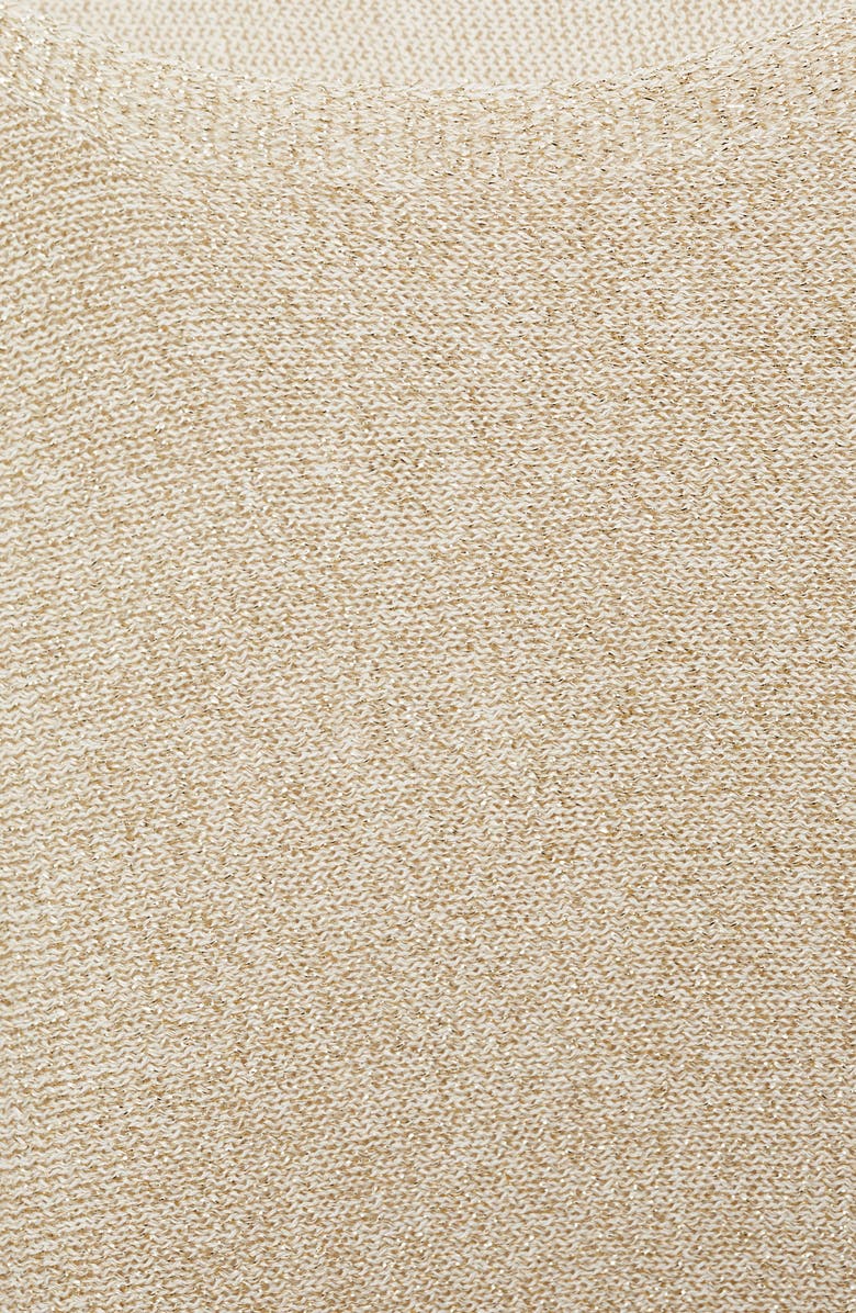 MANGO Metallic Asymmetric Knit Cape, Alternate, color,