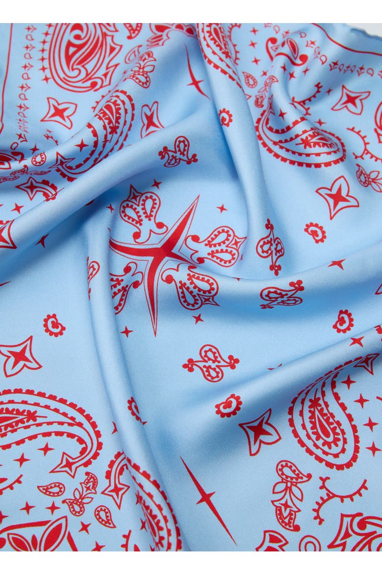 Paisley Silk Bandana Scarf 20, Alternate, color, Dreamscape Blue