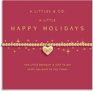 A Littles & Co Christmas A Little 'Happy Holidays' Bracelet In Gold-Tone Plating