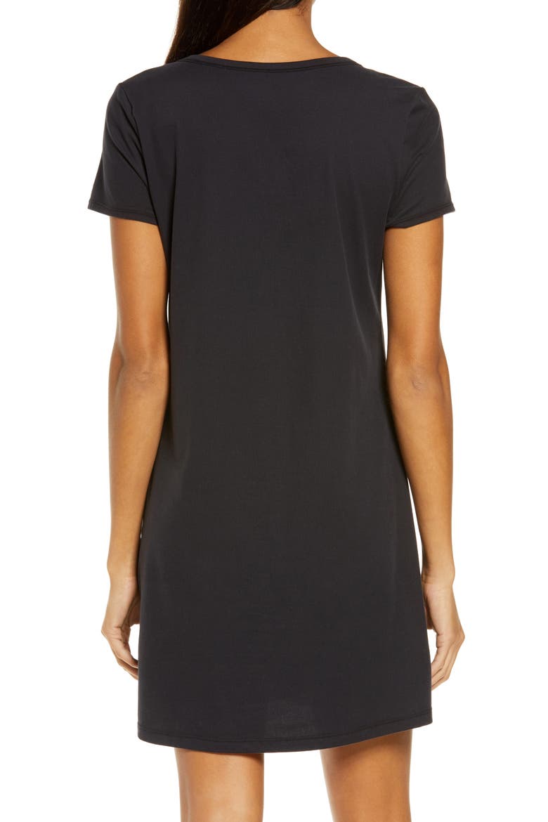Eva Sleep Shirt, Alternate, color, BLACK