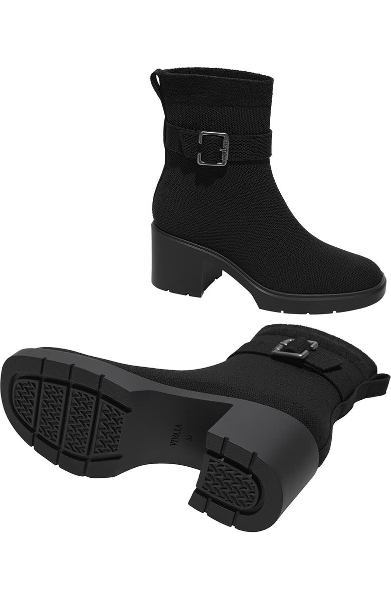 VIVAIA Square-Toe Water-Repellent Heeled Boots, Alternate, color, Black