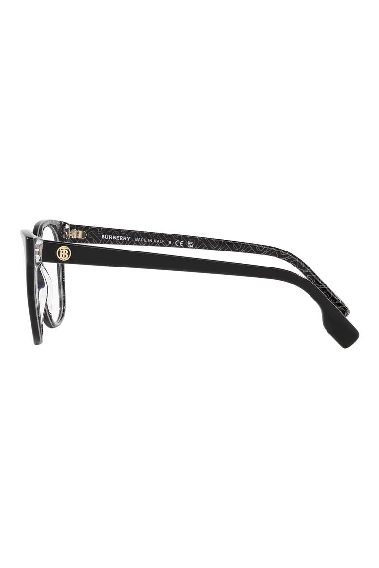 Caroline 53mm Square Optical Glasses, Alternate, color, BLACK