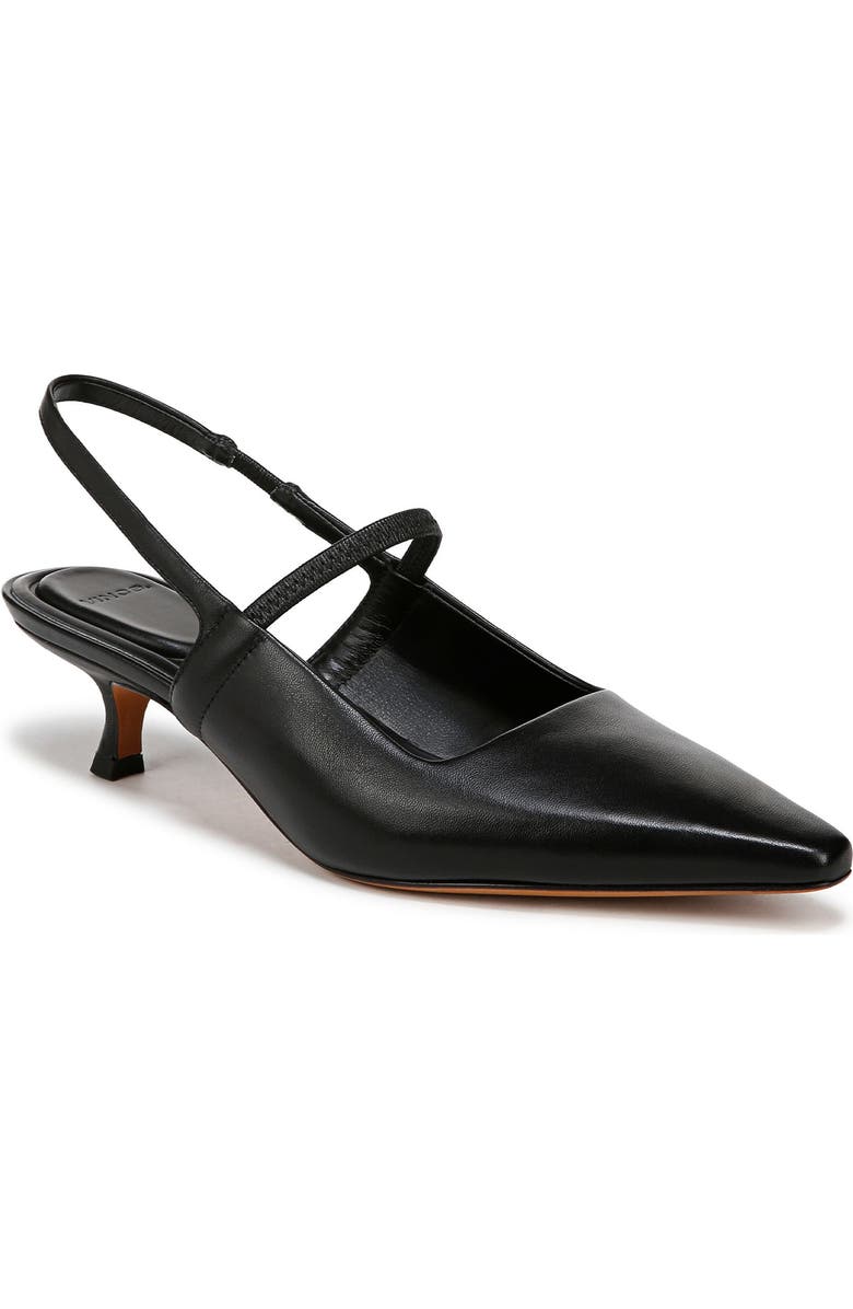 Vince Venice Slingback Pointed Toe Kitten Heel Pump, Main, color,