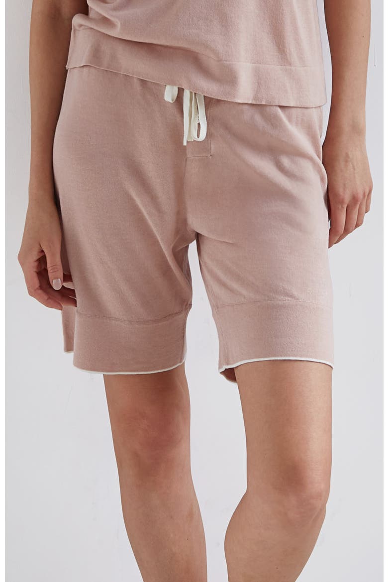 Tie waist Sleep Shorts, Main, color, Blush