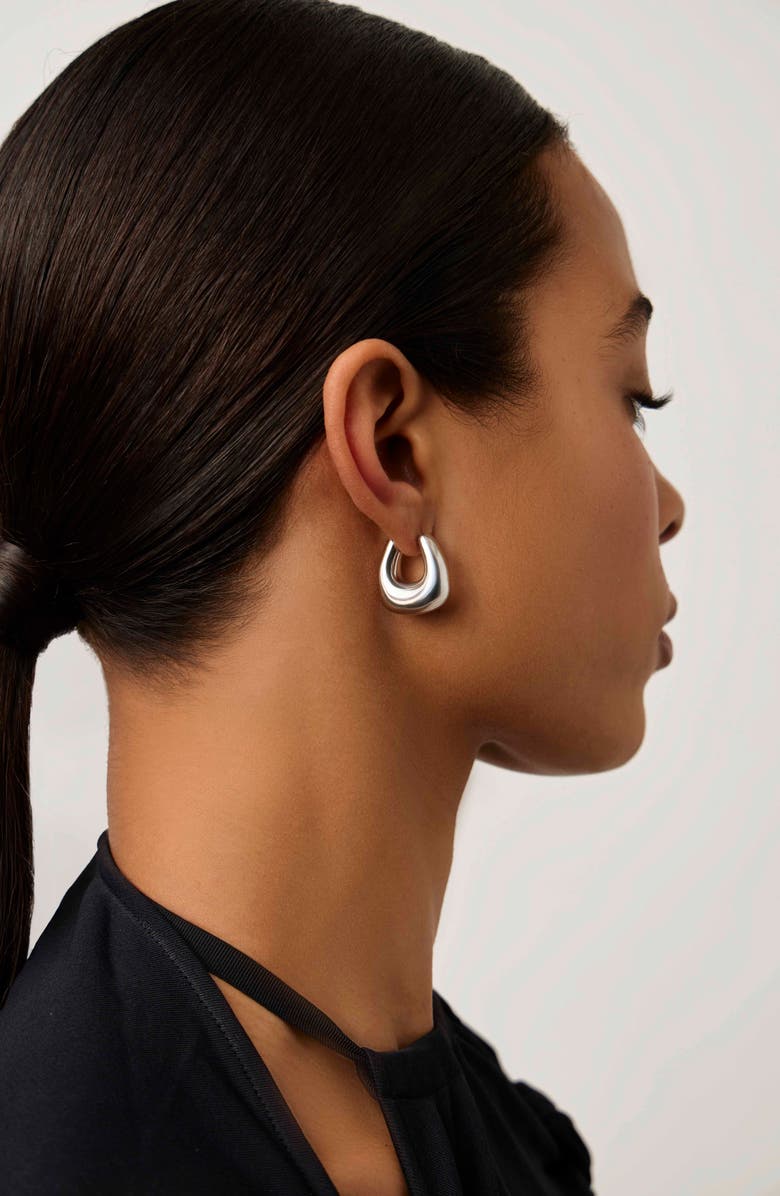 Missoma Sculptural Chubby Small Hoop Earrings, Alternate, color,