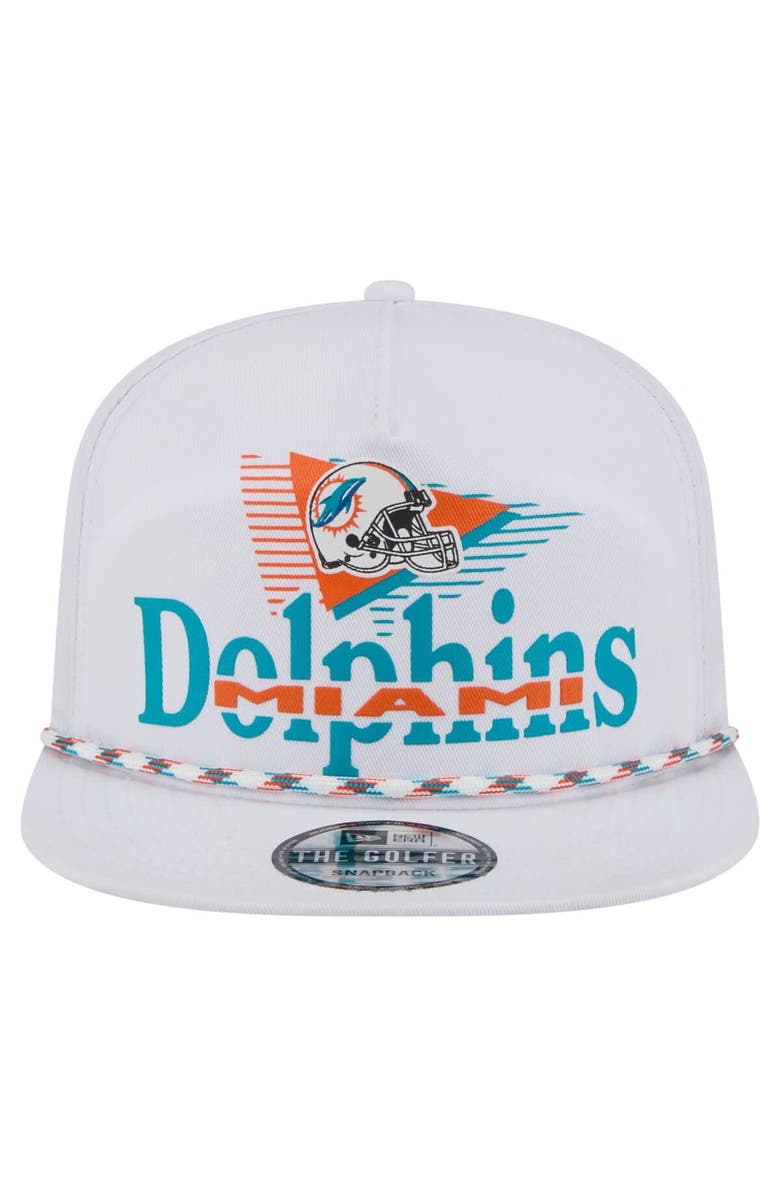 New Era Men's New Era White Miami Dolphins Collide Golfer Snapback Hat, Alternate, color, 