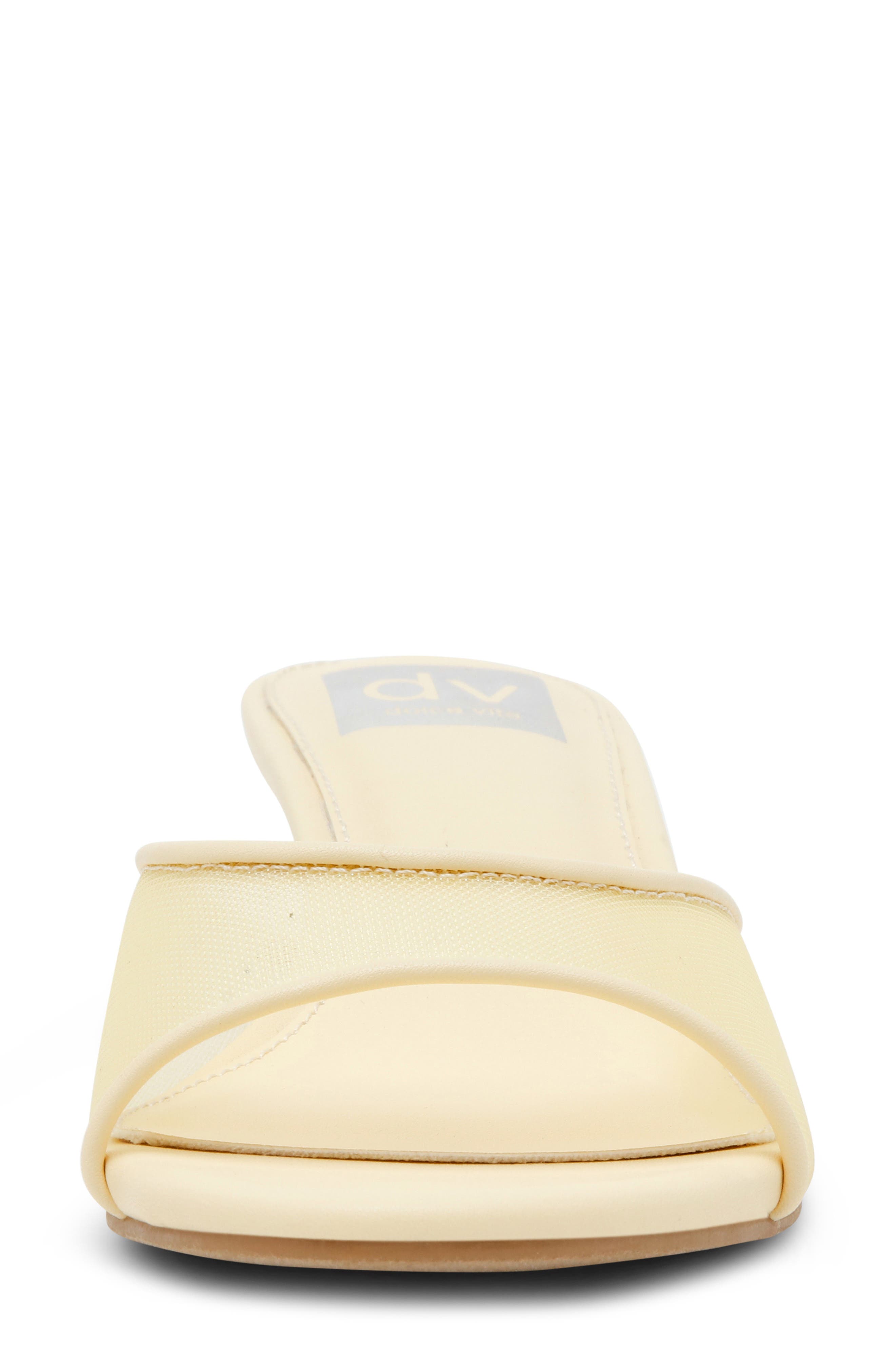 Dorthey Mesh Kitten Heel Sandal, Alternate, color, BUTTER
