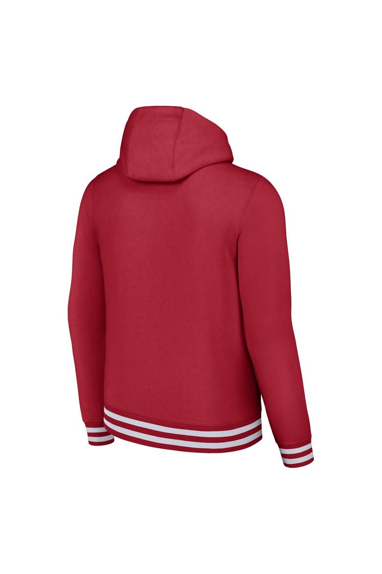 Men's Nike Crimson Oklahoma Sooners Distressed Sketch Retro Fitted Pullover Hoodie, Alternate, color, Crimson