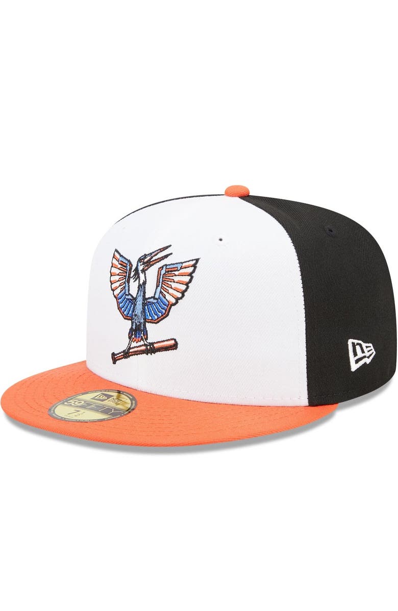 New Era Men's New Era Black/Orange Delmarva Shorebirds Marvel x Minor League 59FIFTY Fitted Hat, Main, color, 
