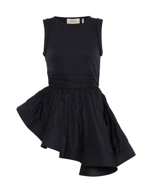Theo The Label Aphrodite Peplum Top In Black