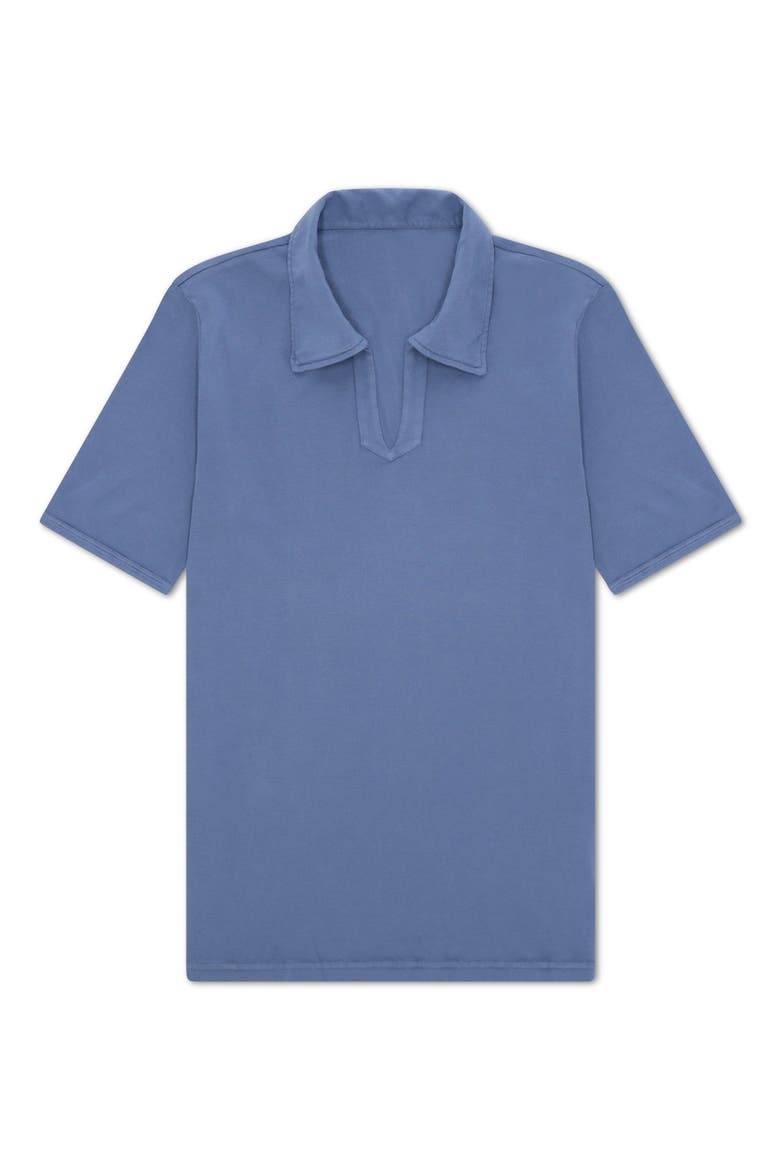 Goose Short Sleeve Polo, Main, color, Indigo Rinse
