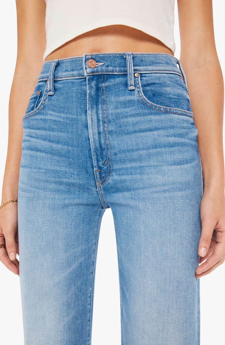 MOTHER The Rambler Flood High Waist Crop Wide Leg Jeans, Alternate, color,