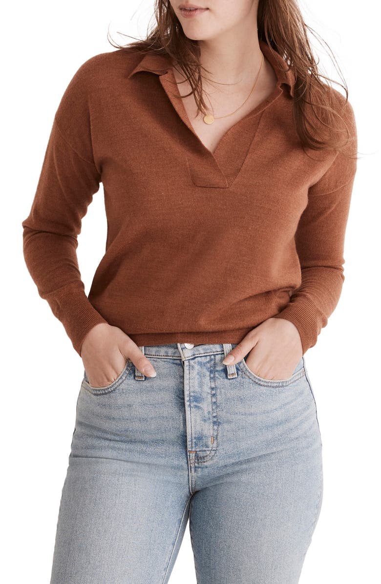 Madewell Polo Sweater, Main, color,
