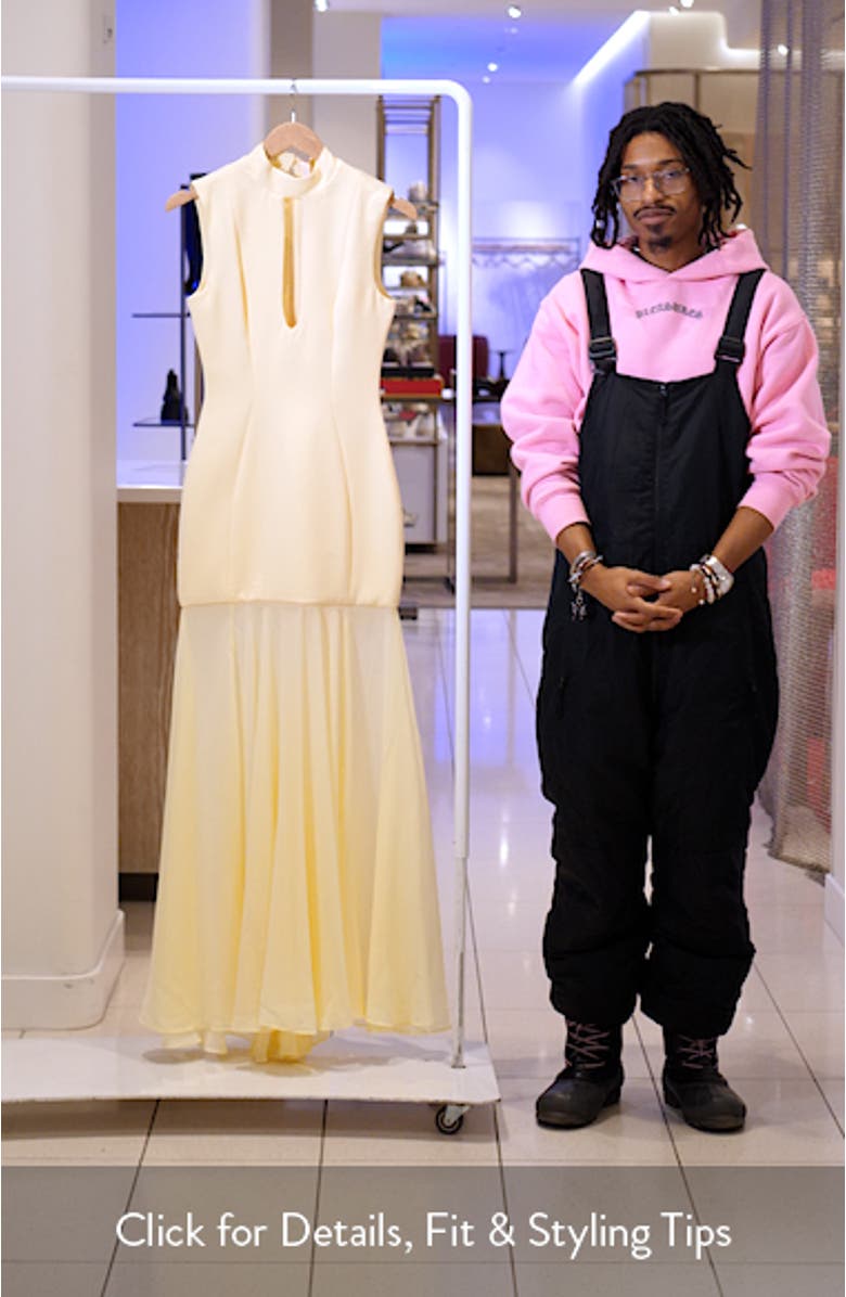 Raphaella Sleeveless Stretch Crepe Gown, sales video thumbnail