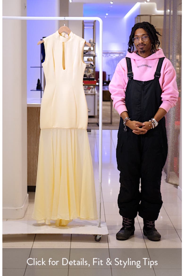 Raphaella Sleeveless Stretch Crepe Gown video
