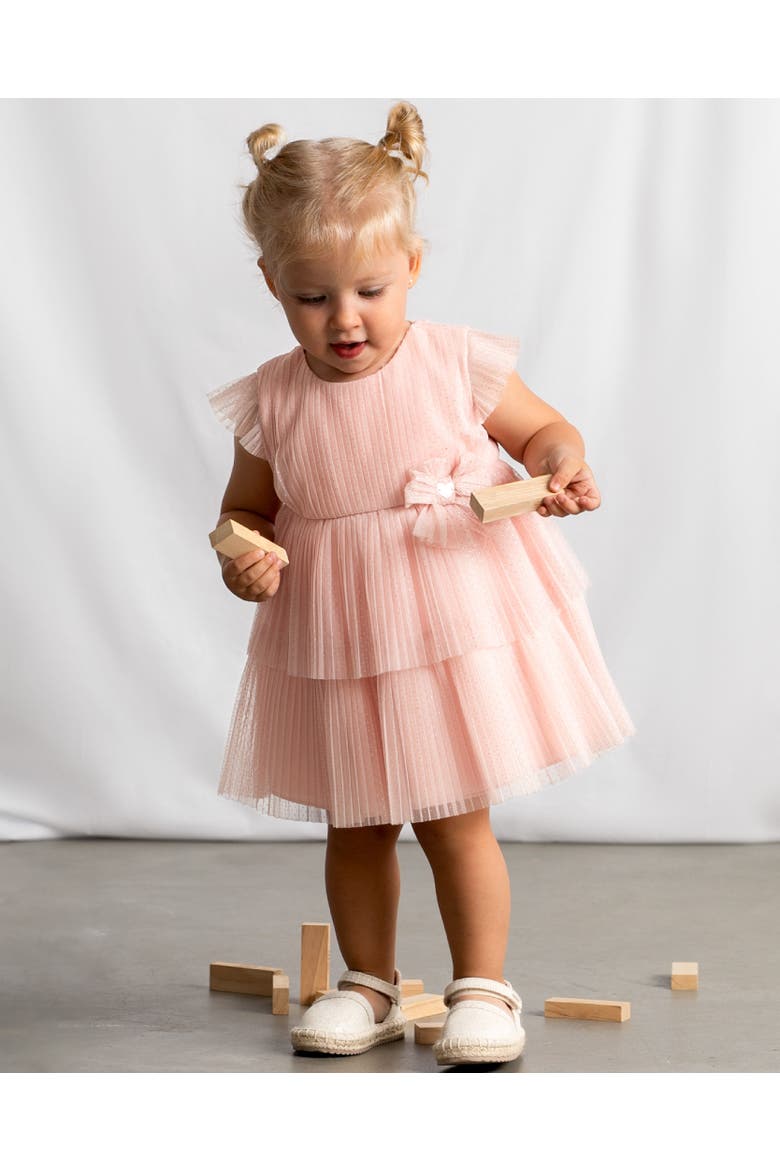 Dress With Glitter Bow, Alternate, color, Pink
