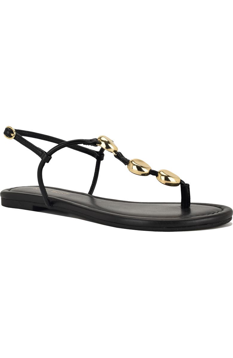 Nine West <p>Bello Slingback Thong Sandal (Women)</p>, Main, color, Black