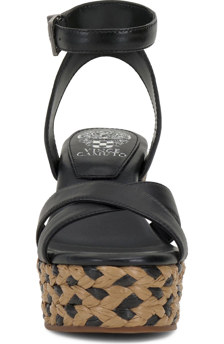 Vince Camuto Fettana Raffia Wedge Sandal, Alternate, color,