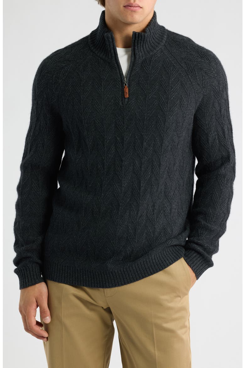 Cabana Canyon Wool & Cashmere Sweater, Main, color, CHARCOAL